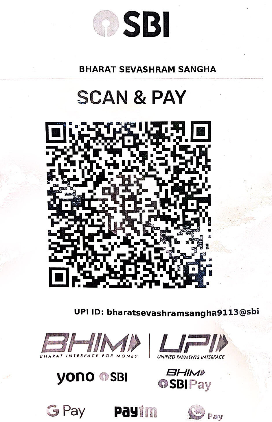 BSS Kurukshetra, Haryana branch, make payment